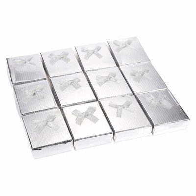 Silberpapier-Schmuck-Kasten/Geschenkbox 12 bessert in 2,7 x 1 x 3,5 Zoll aus