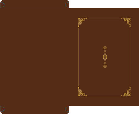 Zertifikat-Anzeigen-Ordner 318x247mm der Spezialitäten-230g Papier gemachter mit Goldfolie