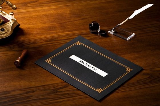 Gewohnheit Druckzertifikat-Halter, klassischer schwarzer Zertifikat-Datei-Ordner