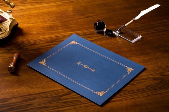 Heißes stempelndes Sammlungs-blaues Dokumenten-und Zertifikat-Halter CER/SGS genehmigte
