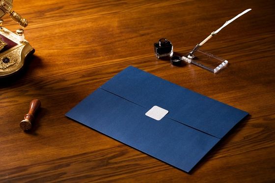 Silberne heiße stempelnde Preis-Darstellungs-Ordner, sammeln blauen Zertifikat-Datei-Halter